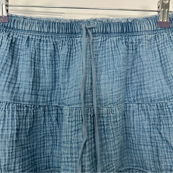 Aerie Blue Pool To Party Tiered Mini Skirt Gauze Bohemian Beach Size Small - Picture 3 of 11